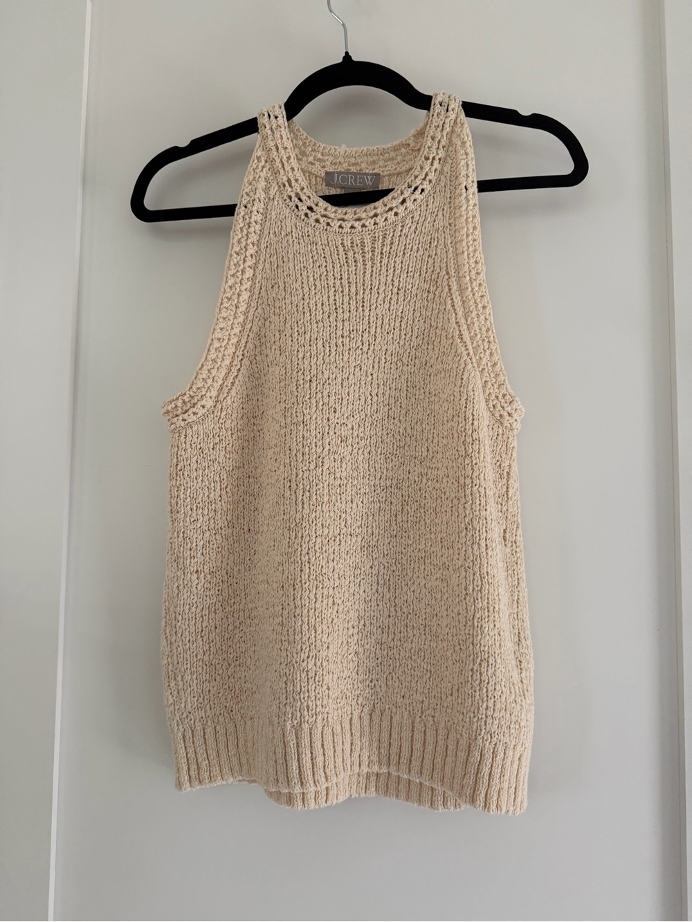 NWT - J. Crew Cream Knit Sleeveless High Neck Sweater Tank